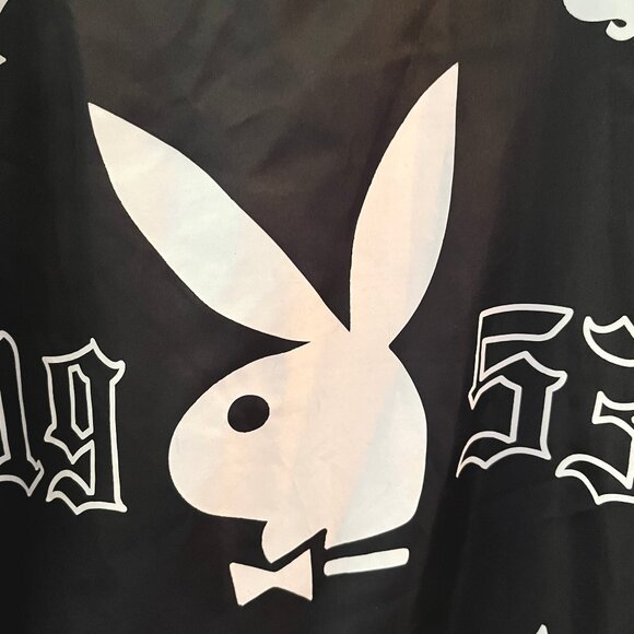 Playboy Official Black & White Varsity Jacket with Iconic Bunny Logo Size Large - Picture 7 of 11